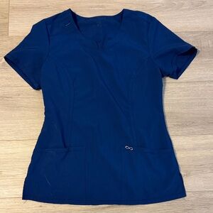 Women's Blue navy scrub Top